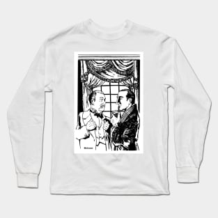 Sherlock Holmes & Dr. Watson / fancifullart / Mystery Solved / by Peter Melonas Long Sleeve T-Shirt